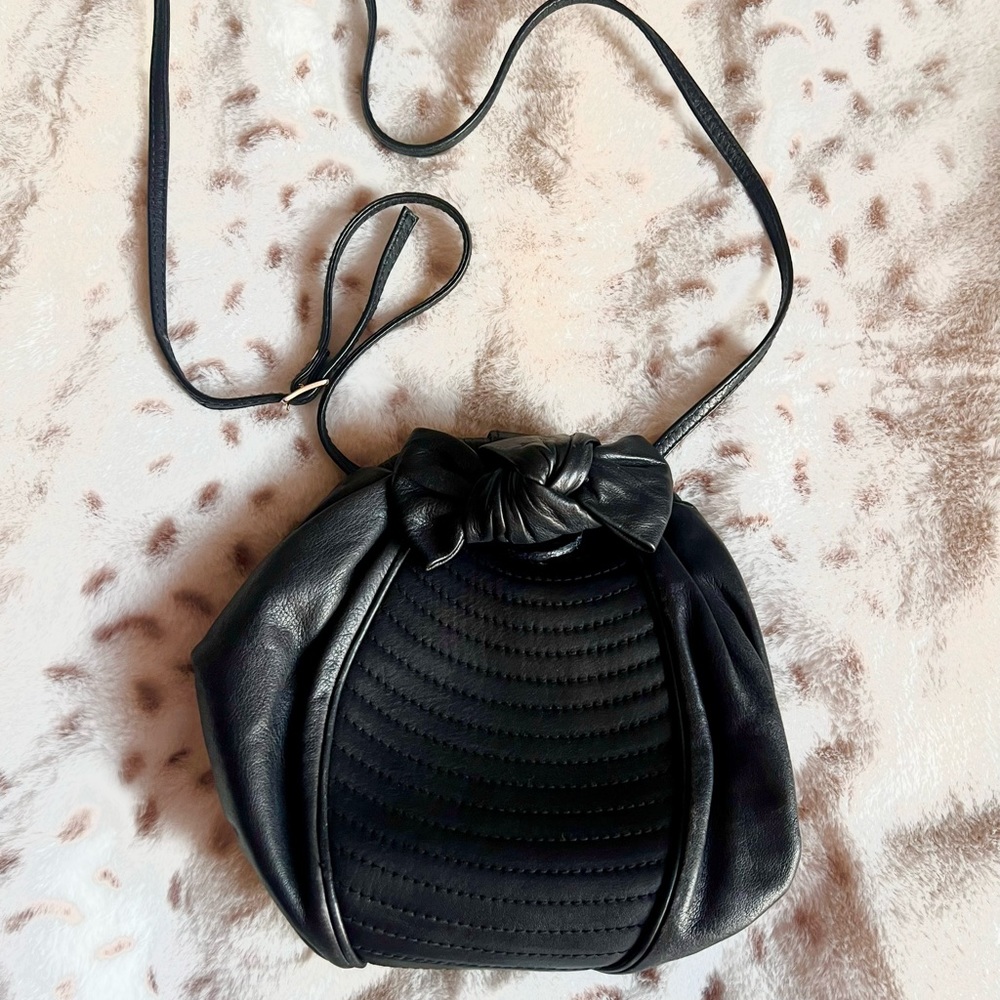 Black leather purse